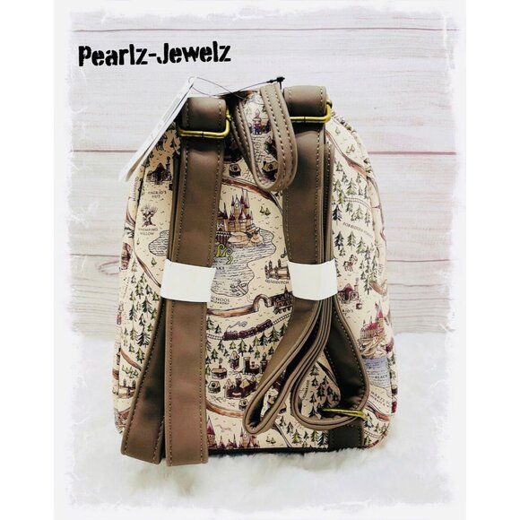 Loungefly Harry Potter Map Print Backpack - Picture 3 of 5